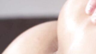 Sensual teen strips slowly and rubs her clit hard