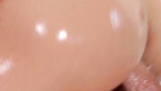 Nuru massage loving babe gagged and fucked really hard
