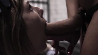 Adriana Chechik deepthroats before her pussy gets smashed