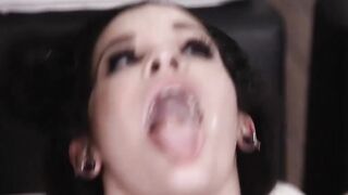 Emo slut spreads her legs for hardcore double penetration