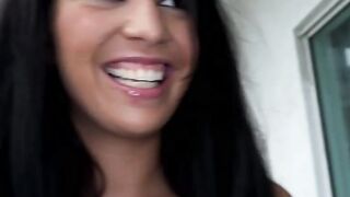 Beautiful amateur babe with big boobs nailed after blowjob