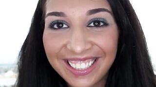 Beautiful amateur babe with big boobs nailed after blowjob