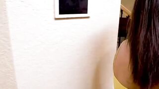 Latina maid gets naked and bangs rough and hard in her pussy