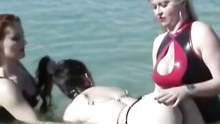Busty sub dominated and used for pleasure by two lesbians