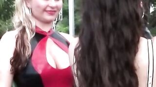 Busty sub dominated and used for pleasure by two lesbians