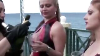 Busty sub dominated and used for pleasure by two lesbians
