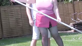 Blonde mature lady Lacey Star banged after outdoor blowjob