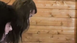 Naughty UK babe Kitty Creamer doggystyle pounded after BJ