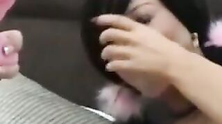 Brunette lesbians eat each others pussies after dildo play