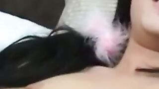 Brunette lesbians eat each others pussies after dildo play