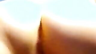 Playing With A Glass Dildo In The Anus
