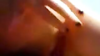 Playing With A Glass Dildo In The Anus