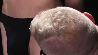 Austin Young's ass grinds on hairy daddy Lance Charger's cock