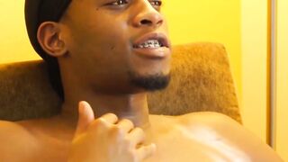 Blonde bottom Blaisen Shon is cock starved and hung black stud King Bae is ready to s
