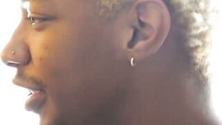 Blonde bottom Blaisen Shon is cock starved and hung black stud King Bae is ready to s