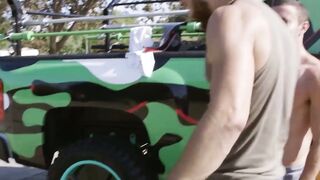 Bearded stud picks up a jock to fuck his tight ass