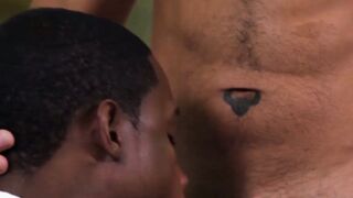 DeAngelo Jackson sucks Dillon Diaz off and fucks him bare