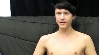 Throbbing cock teen Chad masturbates in passionate solo