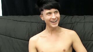 Throbbing cock teen Chad masturbates in passionate solo