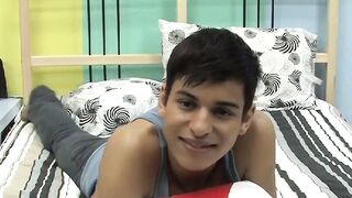 Young pierced nipples twink Sebastian getting cock bareback