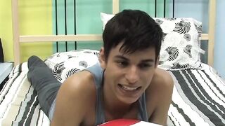 Young pierced nipples twink Sebastian getting cock bareback