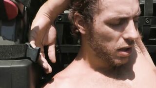 Sexy jocks Carter Woods and Isaac Parker fuck each other raw