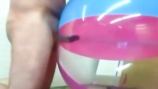 Daddy Plays with Inflatable Beach Ball Sex Toy 2