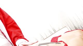 Festive Lena Kelly riding raw Santa cock and cumshot