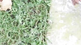 Euro street whore picked up and fucked doggystyle outdoor