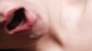 Redhead babe with natural tits fucks older man outdoor