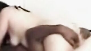 Amateur Asian Girl in Interracial Video