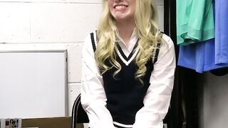 Short geeky blonde fucked by officer