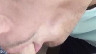 Naughty tattooed Latino fucked doggystyle bareback after BJ