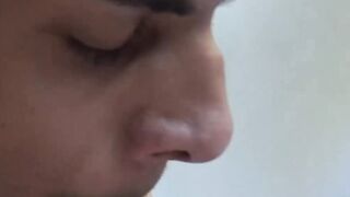Naughty tattooed Latino fucked doggystyle bareback after BJ