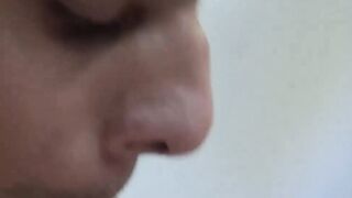 Naughty tattooed Latino fucked doggystyle bareback after BJ