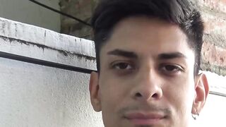 Naughty tattooed Latino fucked doggystyle bareback after BJ