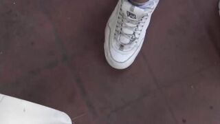 Naughty tattooed Latino fucked doggystyle bareback after BJ