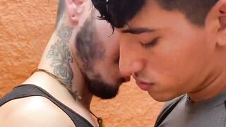 Straight Latino jock turns gay and pounds stranger bareback
