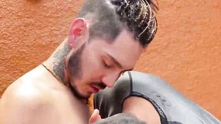 Straight Latino jock turns gay and pounds stranger bareback