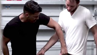 Twink creampied and fucked 3way bareback by jock cousins