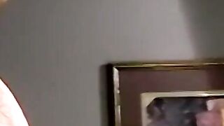 Hung bald amateur cums in mature mans mouth after blowjob