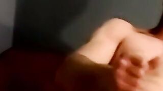 Hung bald amateur cums in mature mans mouth after blowjob