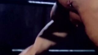Tattooed wrestler tied up and dominated by his opponent