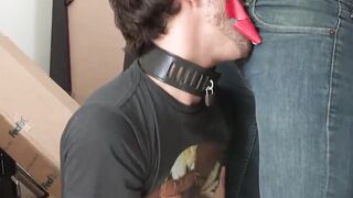 Drillled and dominated submissive stud gets slave treatment