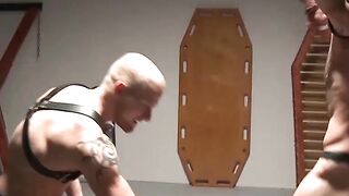 BDSM fetish hunk tied and tormented with sexy electro toys