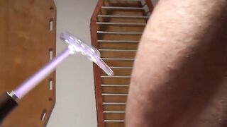 BDSM fetish hunk tied and tormented with sexy electro toys