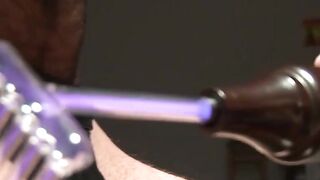 BDSM fetish hunk tied and tormented with sexy electro toys