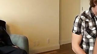 Mature daddy fucks young men while policeman jerks off