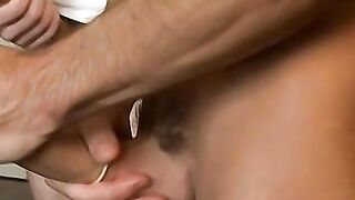 Mature daddy fucks young men while policeman jerks off