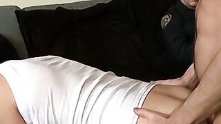 Mature daddy fucks young men while policeman jerks off